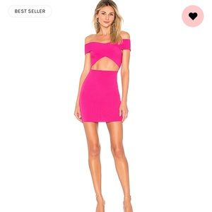 Hot pink Superdown dress from Revolve, size Large. Never worn, still has tags